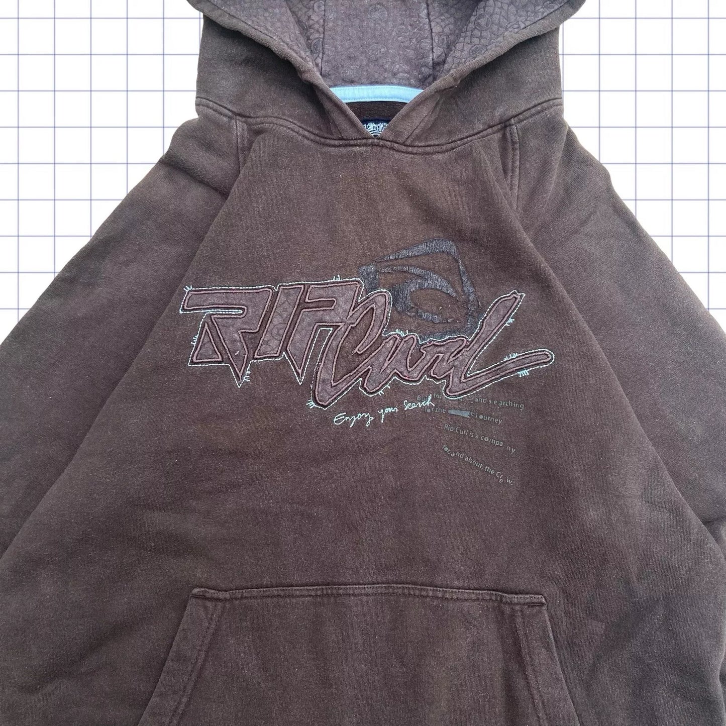 Vintage Ripcurl Planet Brown Hoodie - M/L