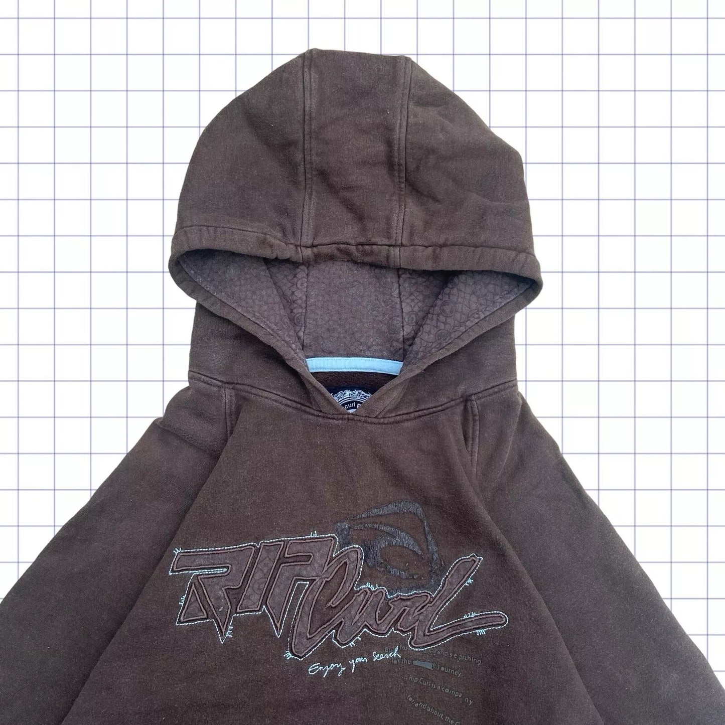 Vintage Ripcurl Planet Brown Hoodie - M/L