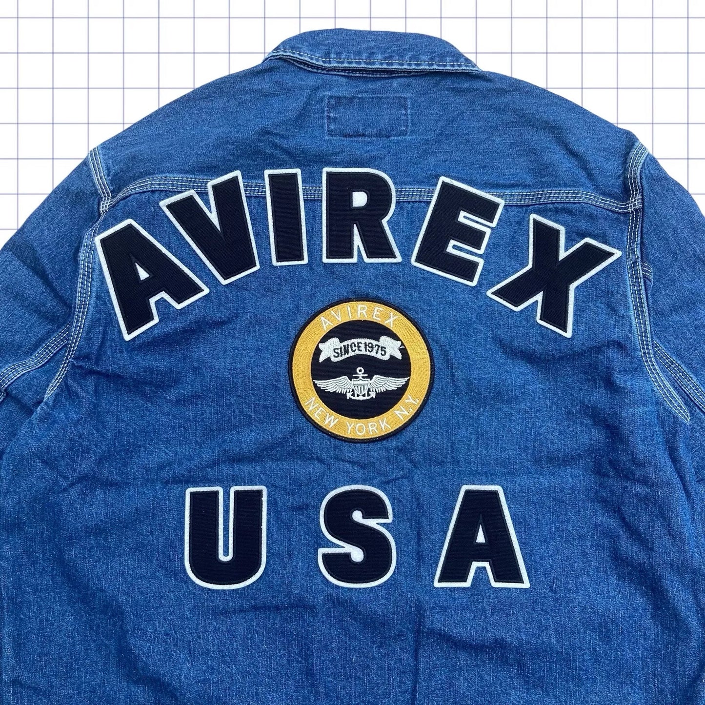 Vintage Avirex Deadstock Cropped Denim Jacket - S/M