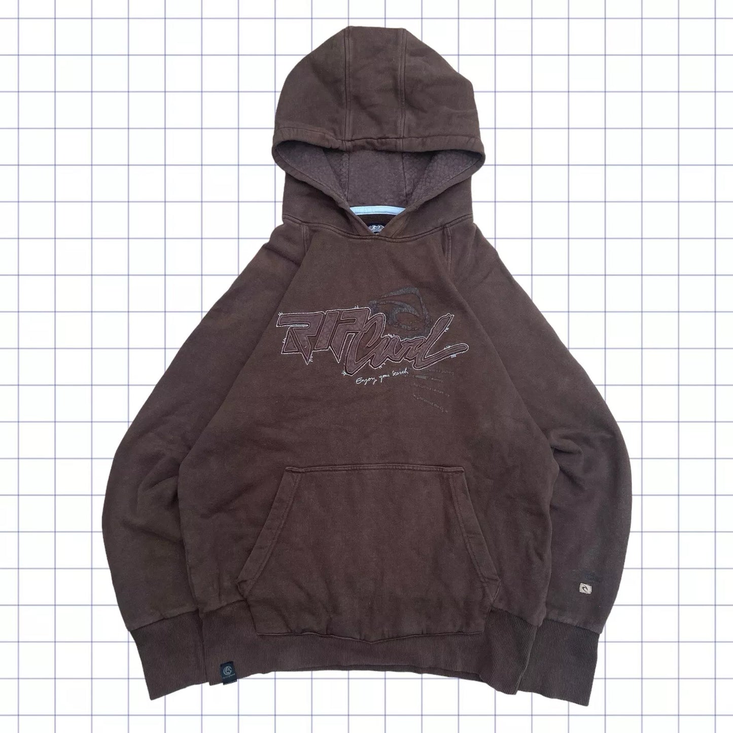 Vintage Ripcurl Planet Brown Hoodie - M/L