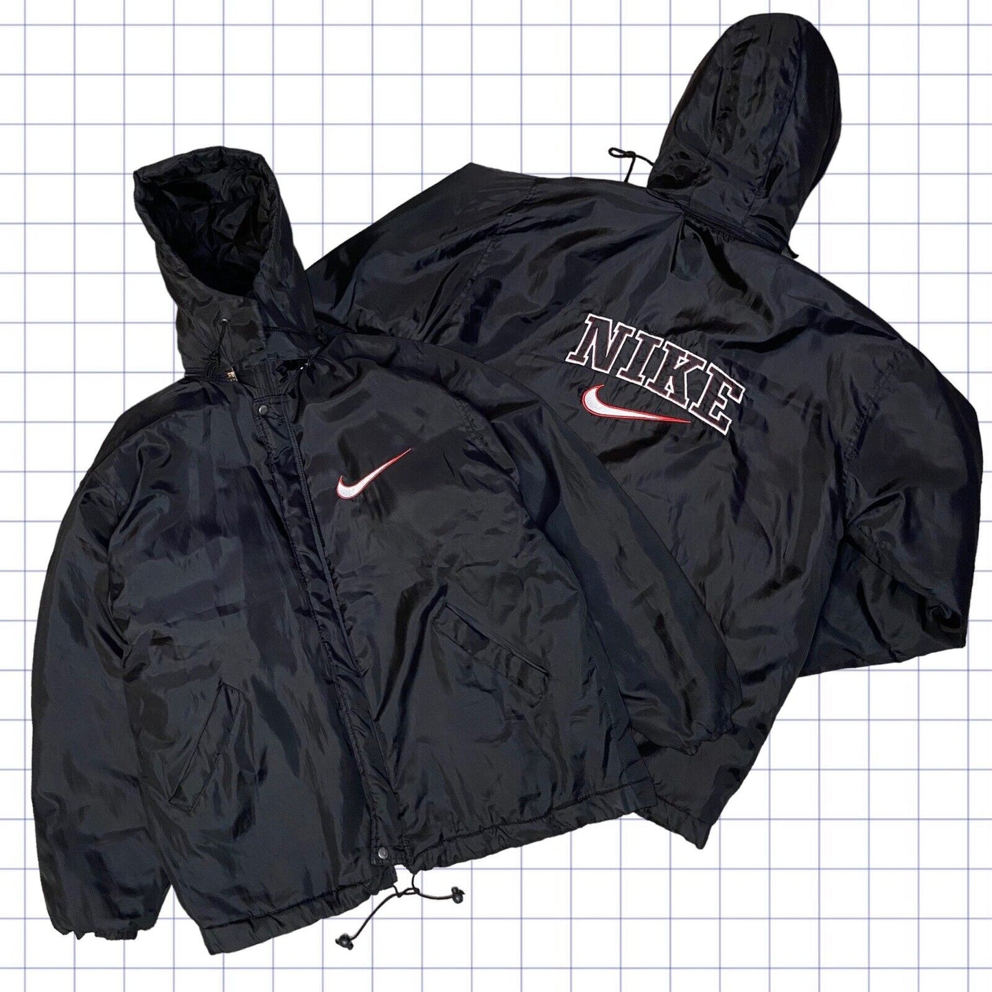 Vintage 90s Nike Premier Spell Out Jacket Black Size Xl