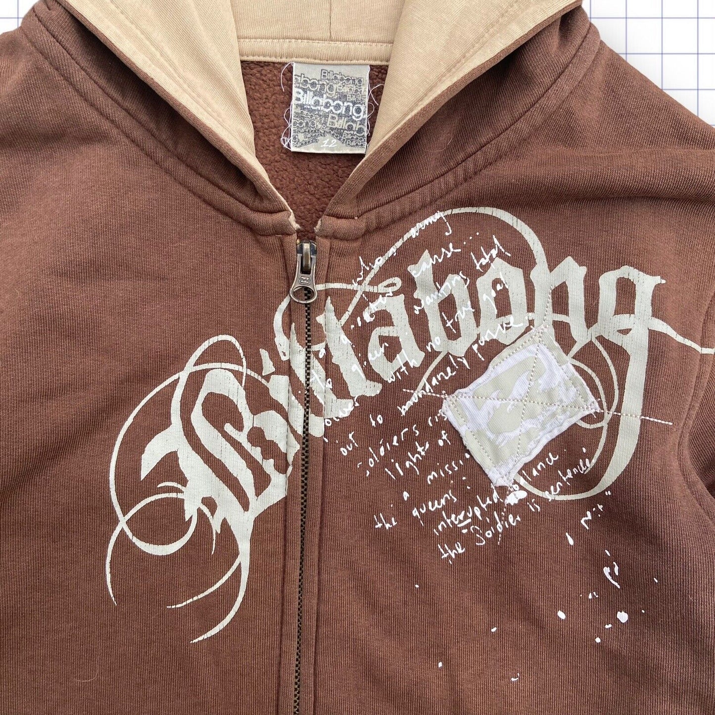 Vintage Brown Billabong Zipup Hoodie - S