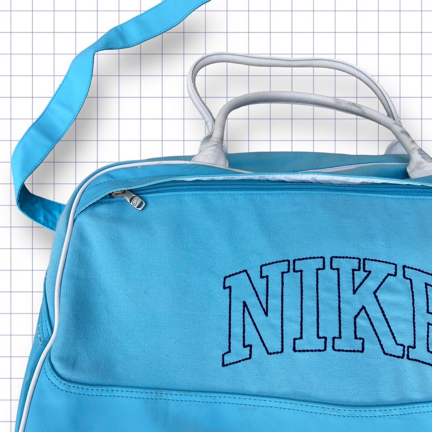 Vintage NIKE Sports Bag Light blue Downing Stadium Never Used