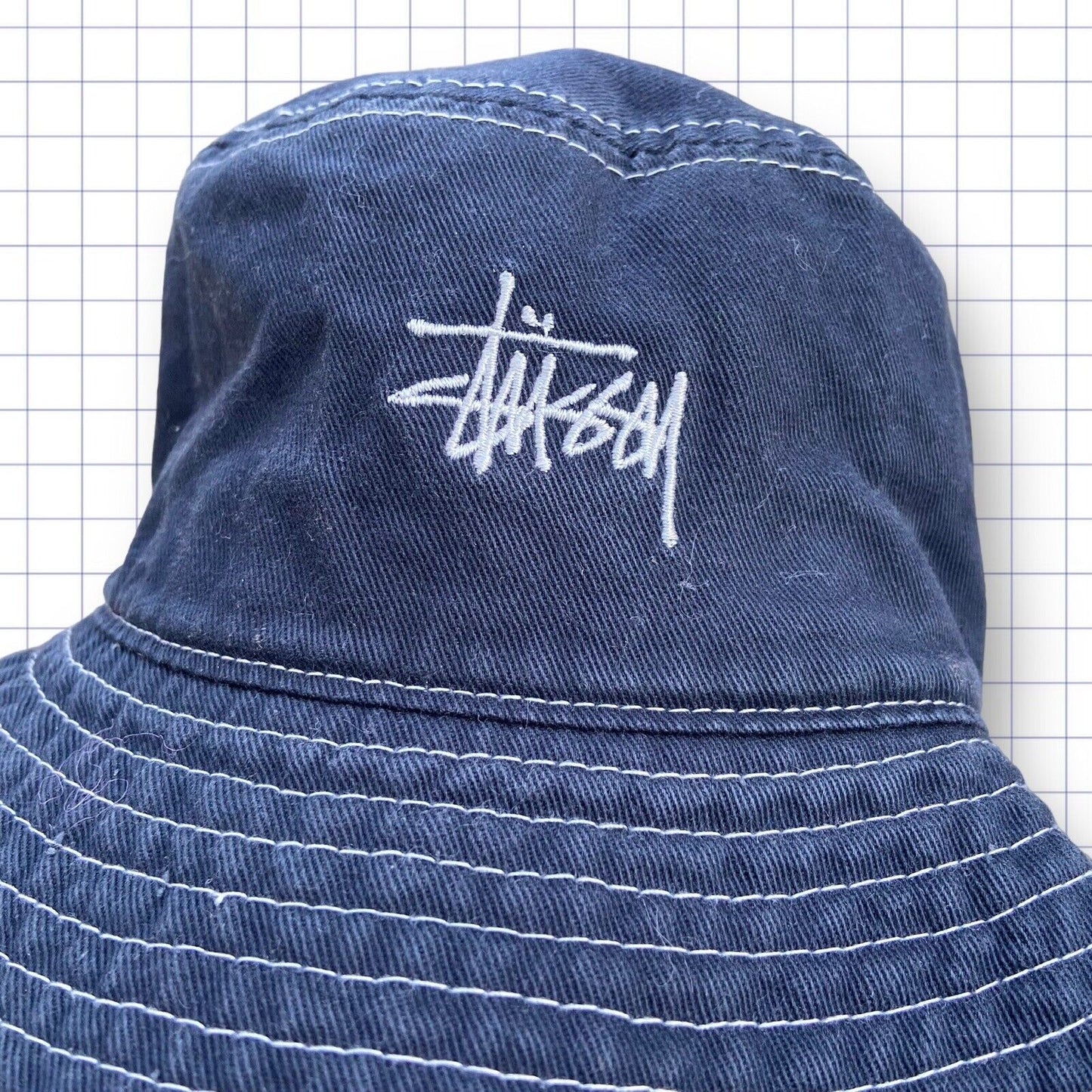 Vintage Stussy Spellout Bucket Hat