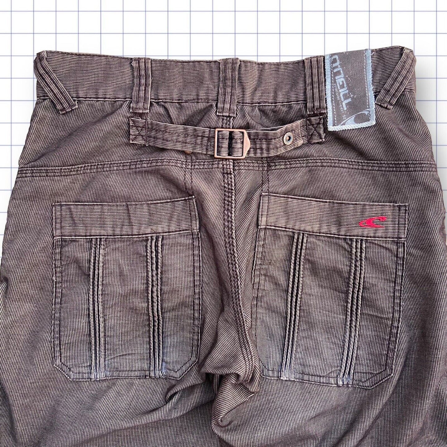 Vintage Brown Oneill Spellout Utility Trousers 34W 34L