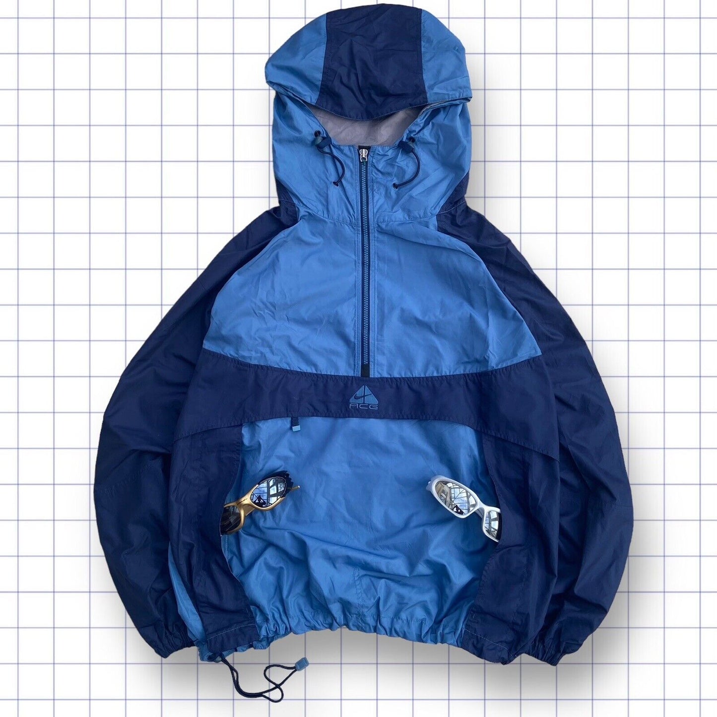 Rare Vintage 90’s 1/4th Zip Up Nike ACG Packable Windbreaker Jacket - XL