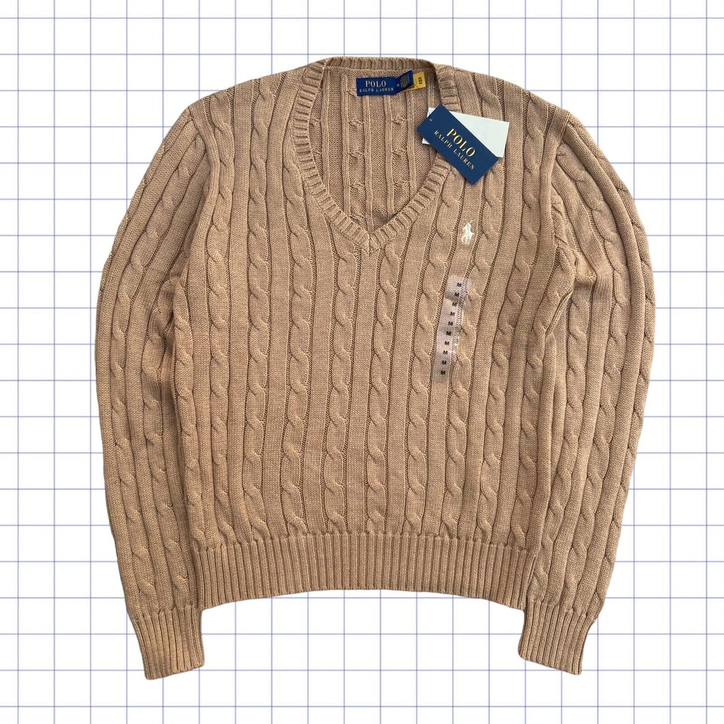 Vintage Polo Ralph Lauren Cable Knit Jumper - M