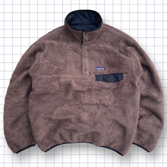 Reversible Brown Patagonia Fleece - M