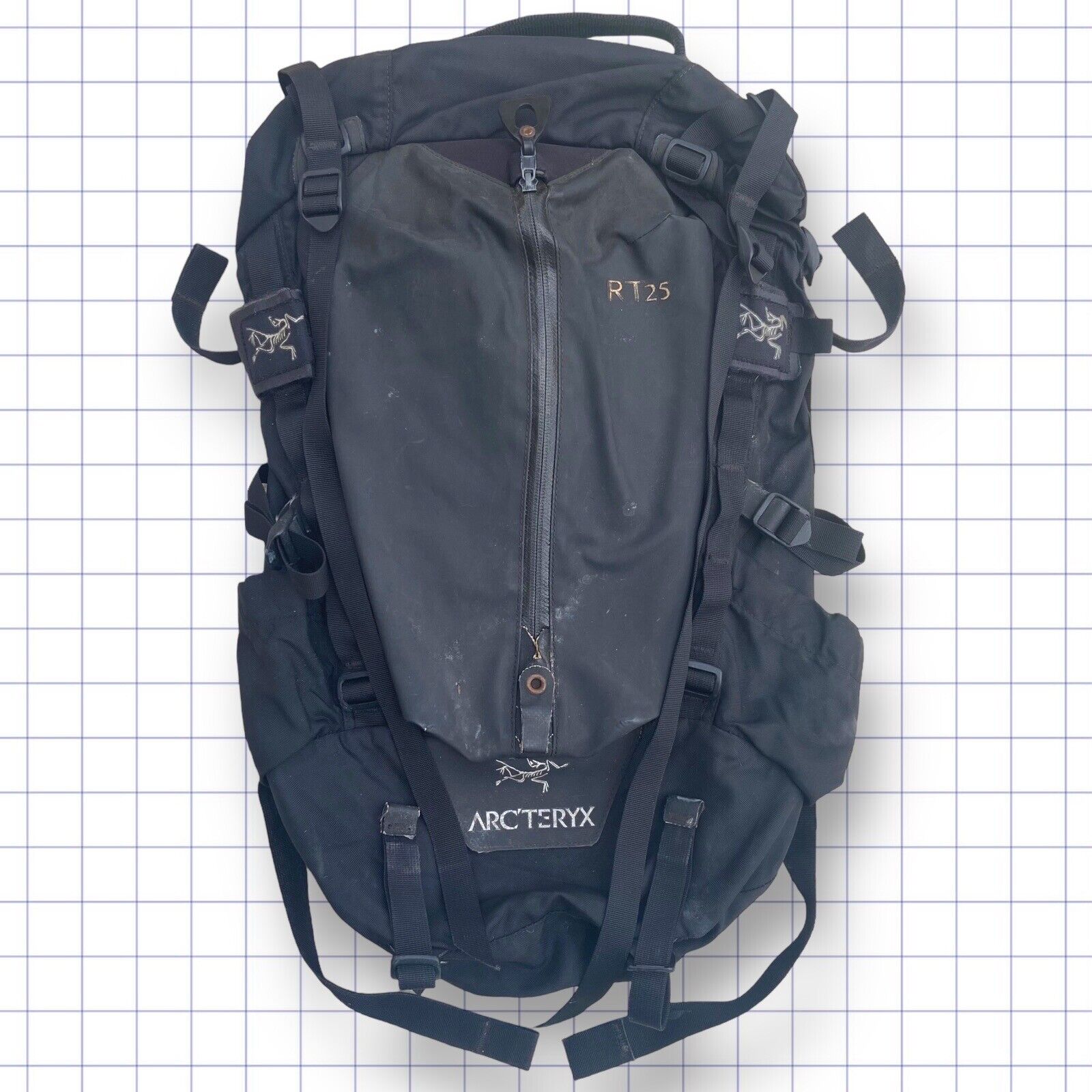 arc'teryx waterproof backpack laptop Arcteryx Rt 25 Superblack Gorpcore Waterproof Backpack – PattroksPalace
