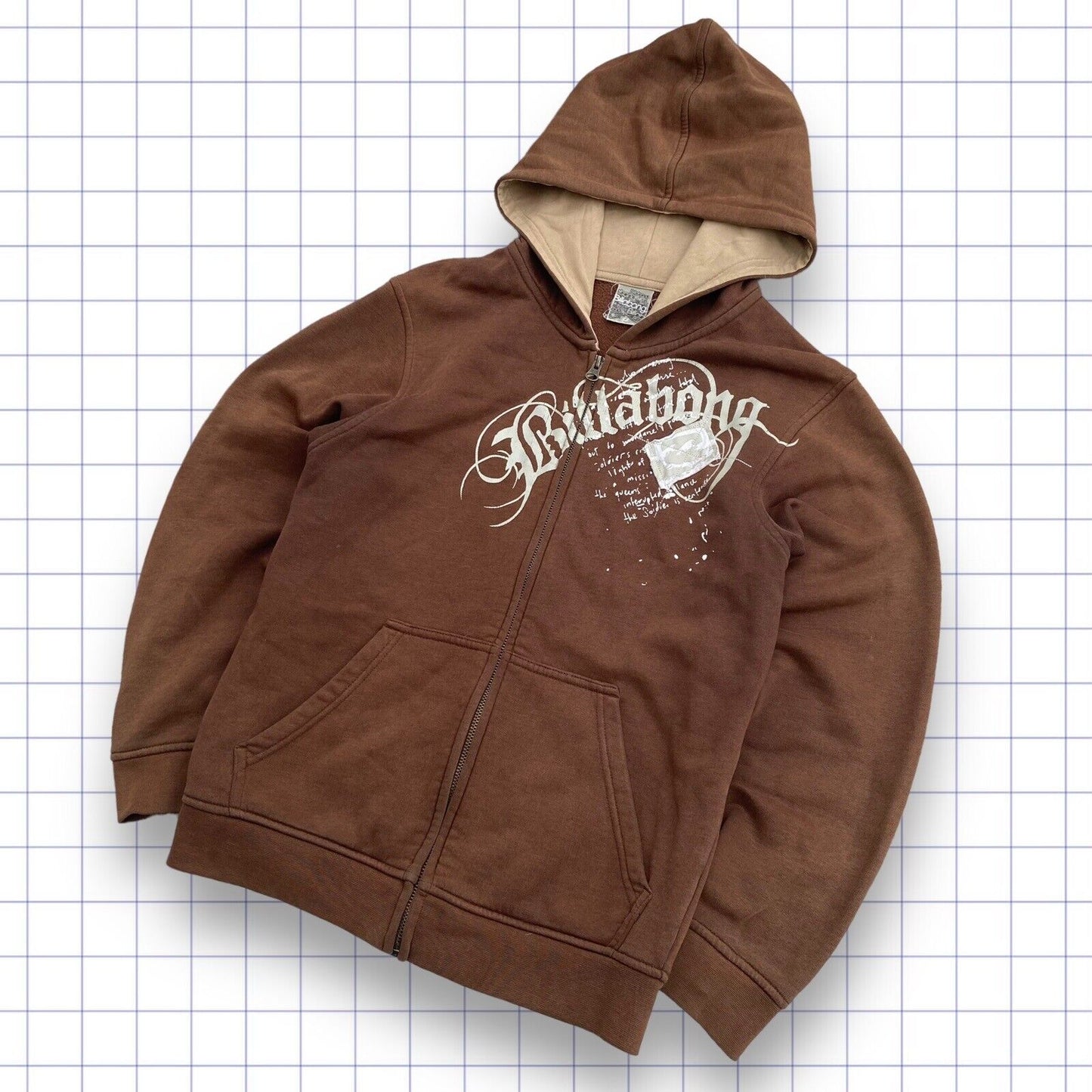 Vintage Brown Billabong Zipup Hoodie - S