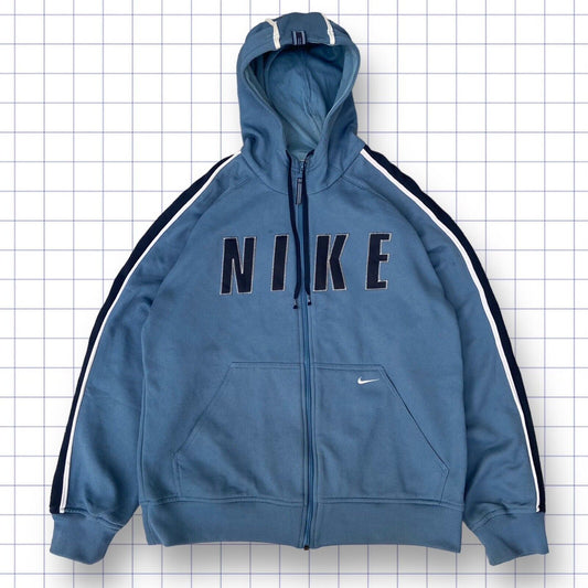 Early 2000’s Nike Zip up Track Jacket Baby Blue Embroidered Spellout