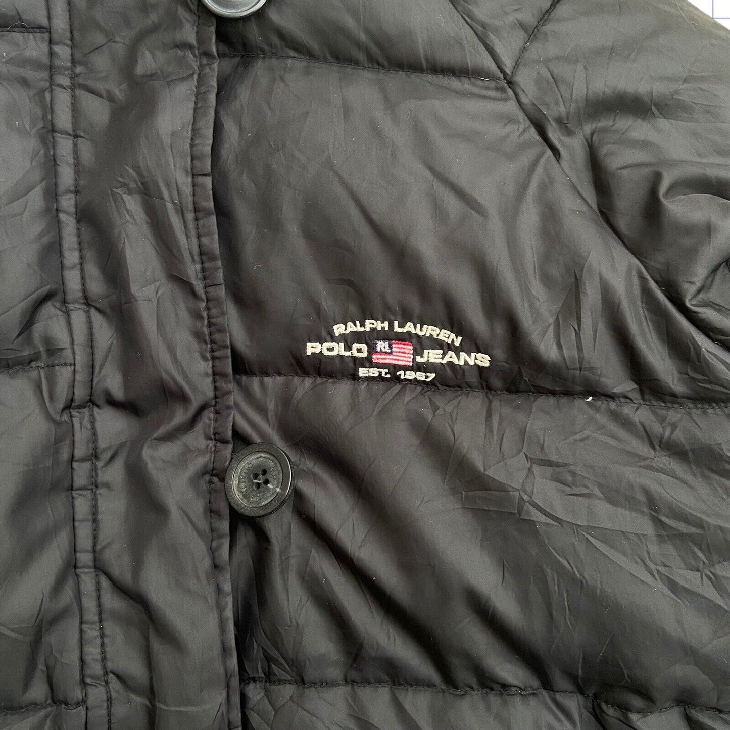 Vintage Polo Ralph Lauren Black Puffer Jacket  - S